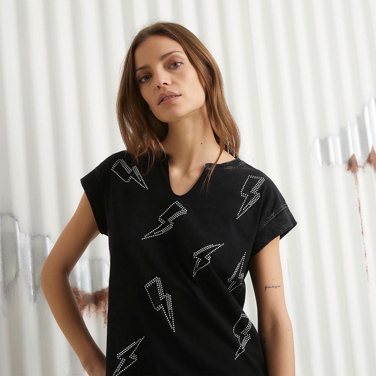 AMERICANINO - Polera Manga Corta Algodón Mujer Americanino