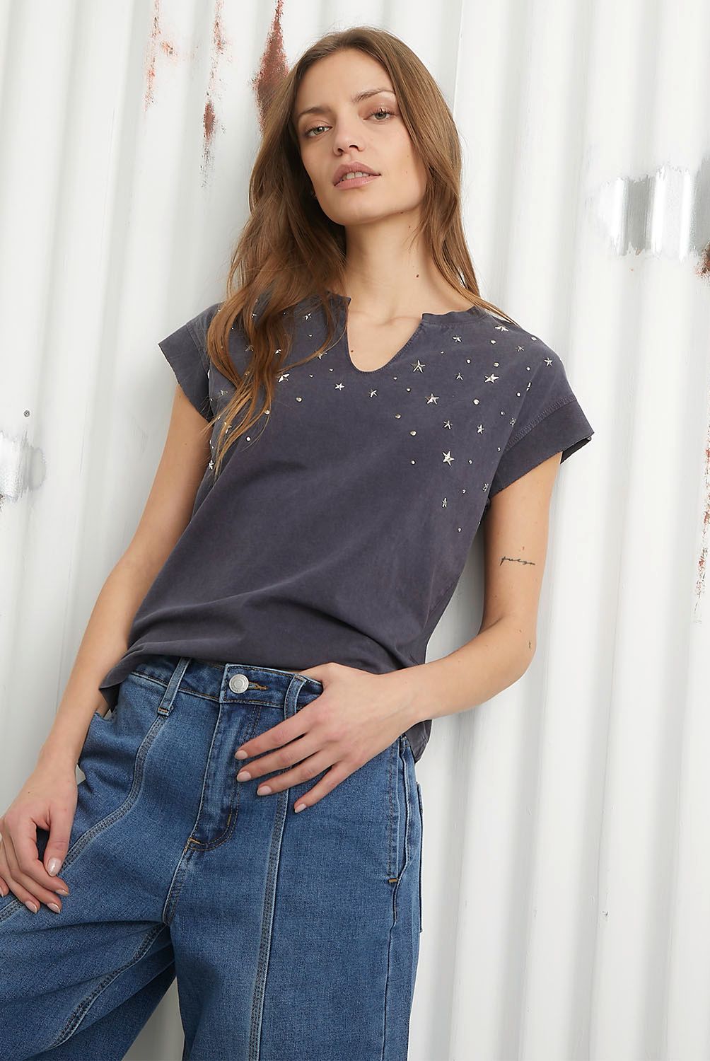 AMERICANINO - Polera Manga Corta Algodón Mujer Americanino