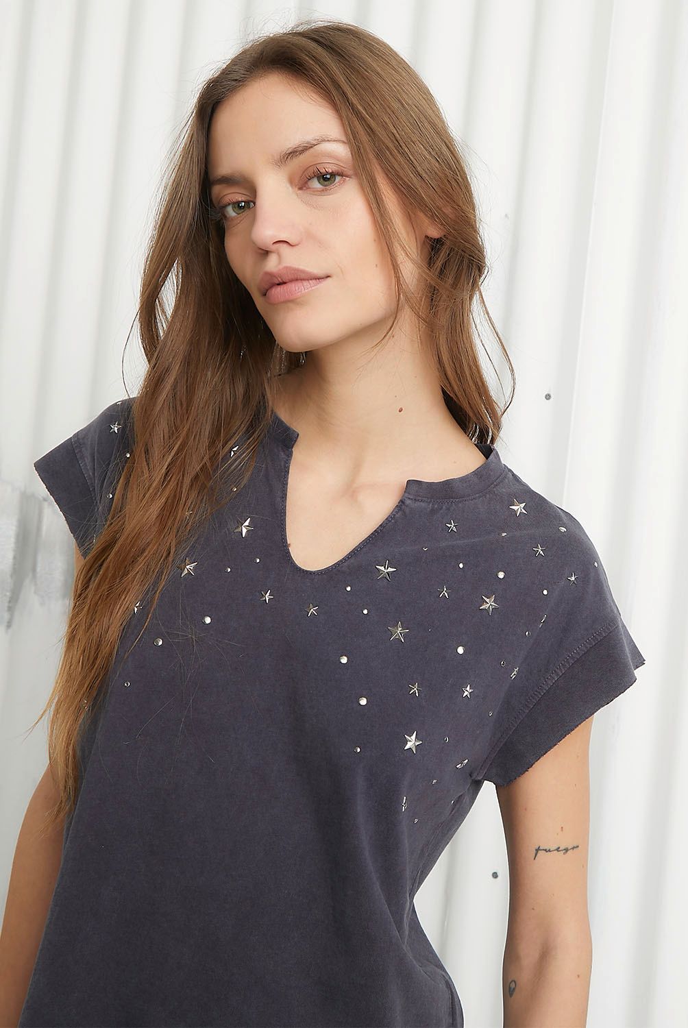 AMERICANINO - Polera Manga Corta Algodón Mujer Americanino