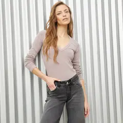 AMERICANINO - Body Manga Larga Algodón Mujer