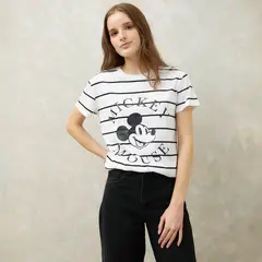 SYBILLA - Polera Manga Corta Algodón Mujer