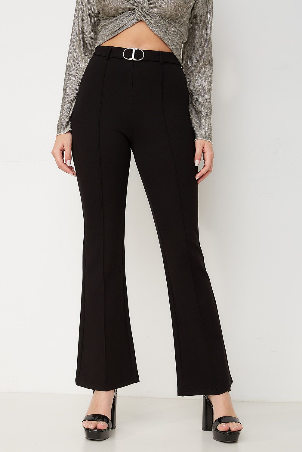 MOSSIMO - Pantalón Flare Tiro Medio Mujer Mossimo