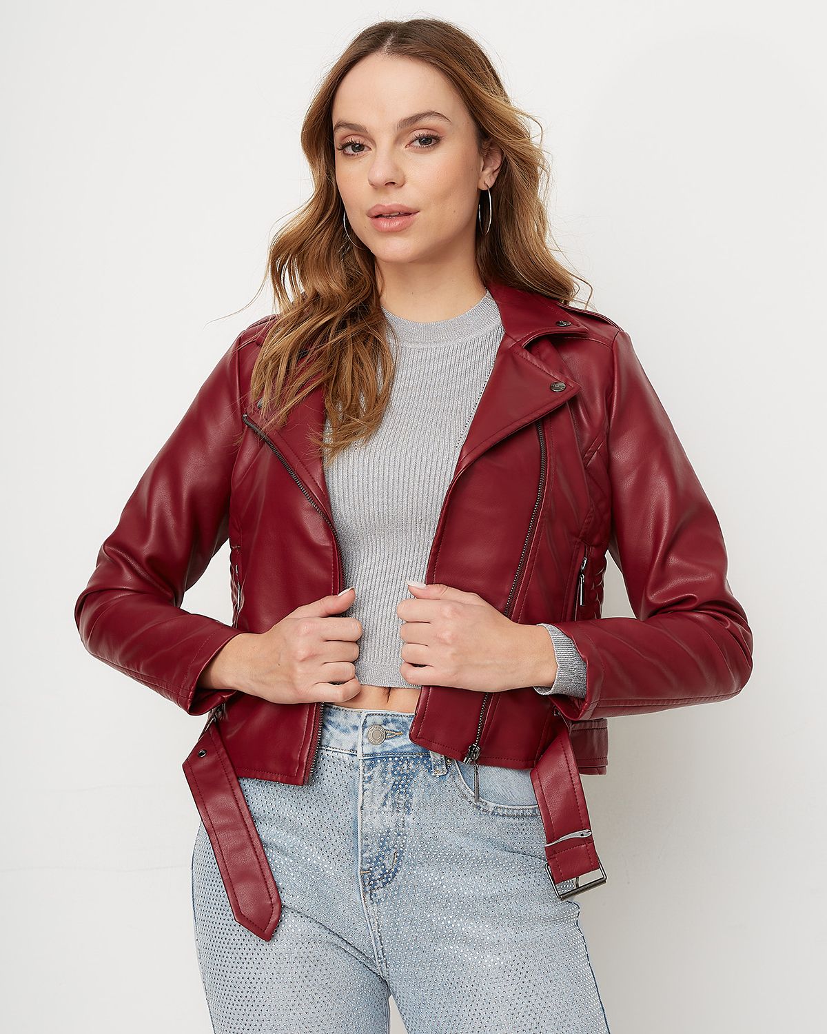 Ropa Mossimo Chaqueta Cuero Mujer Chaqueta Cuero Hombre Falabella