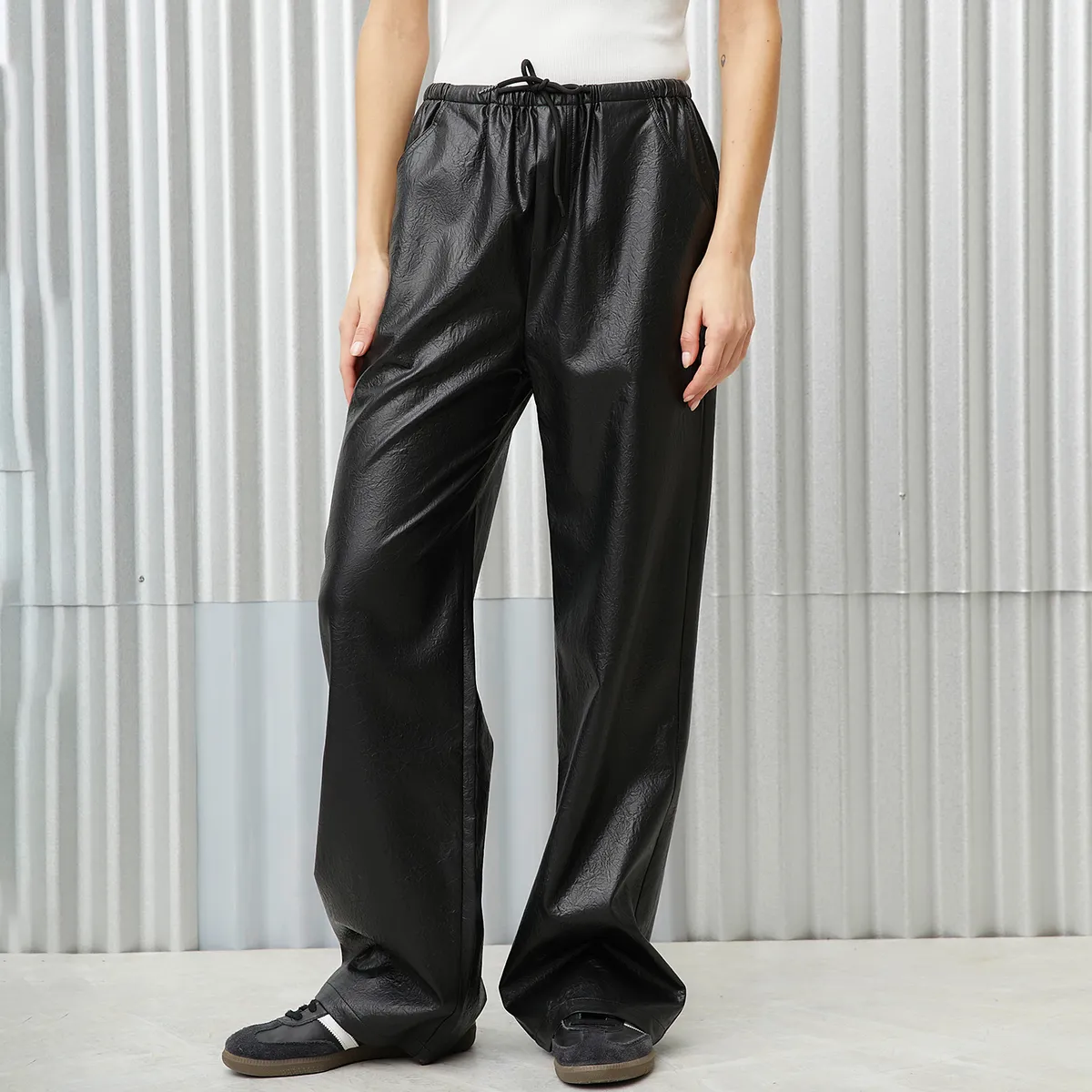 AMERICANINO - Pantalón Baggy Tiro Medio Mujer Americanino