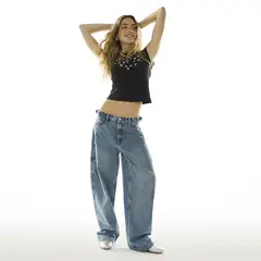 SYBILLA - Jeans Tiro Bajo Mujer