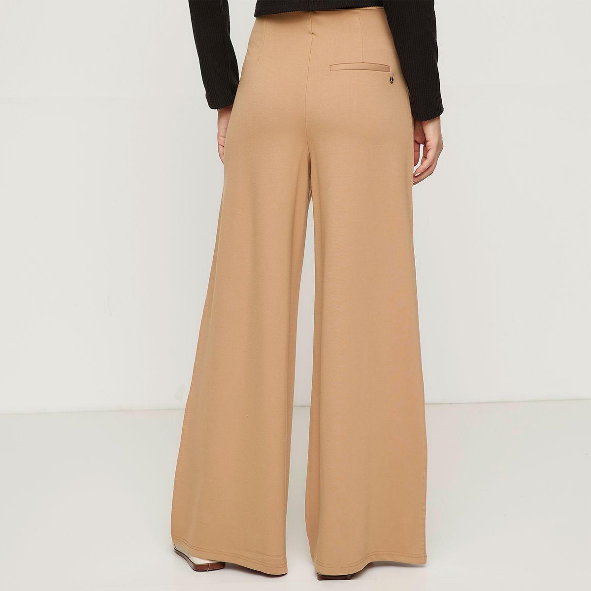 APOLOGY - Pantalón Palazzo Tiro Alto Wide Leg Viscosa Mujer Apology