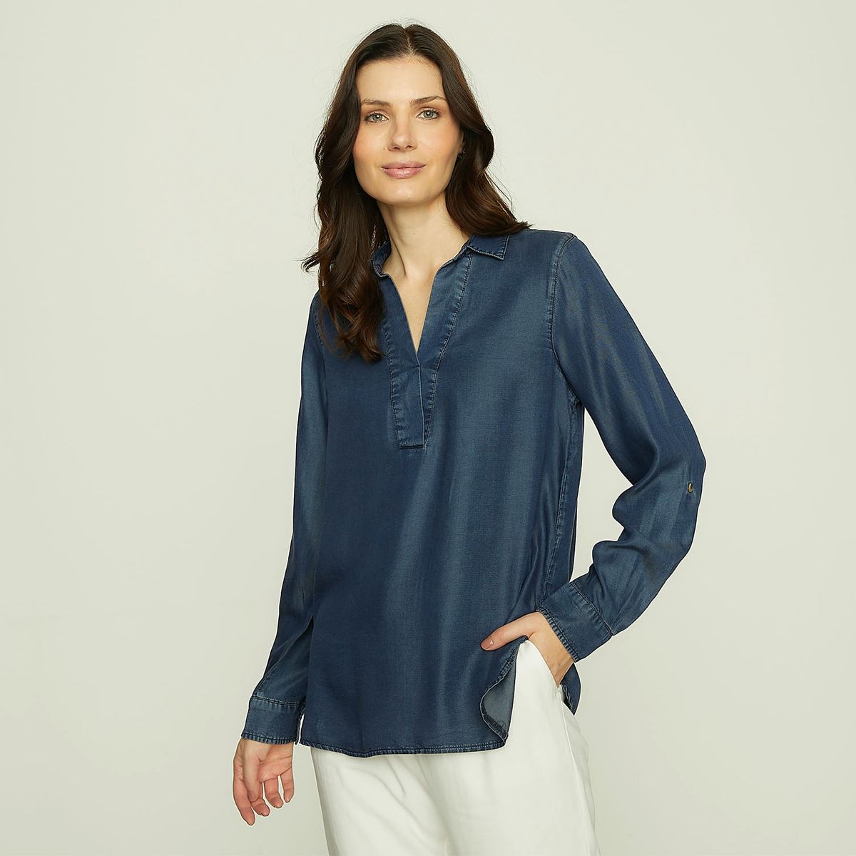 APOLOGY - Polera Manga Larga Tencel Mujer Apology