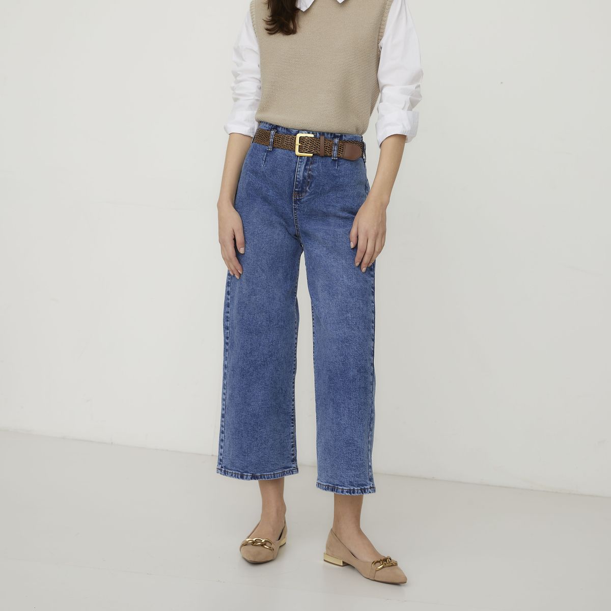 APOLOGY - Jeans Wide Leg Tiro Alto Mujer Apology