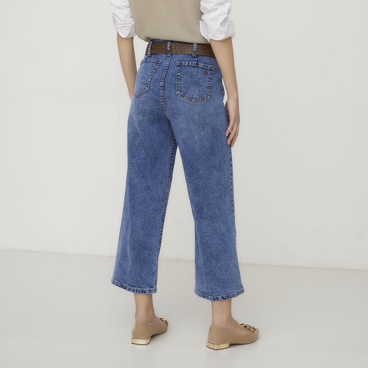 APOLOGY - Jeans Wide Leg Tiro Alto Mujer Apology