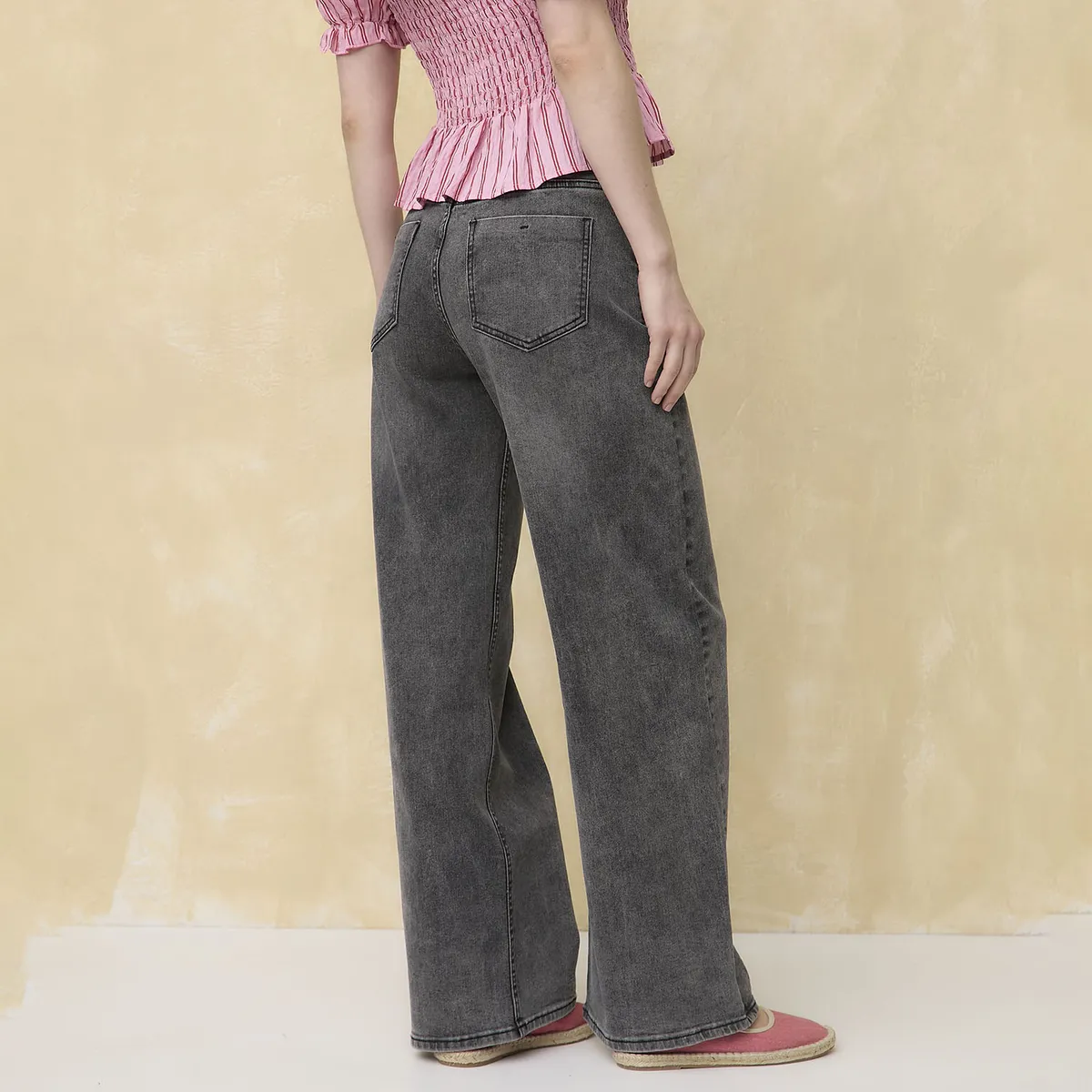 UNIVERSITY CLUB - Jeans Wide Leg Tiro Medio Mujer University Club