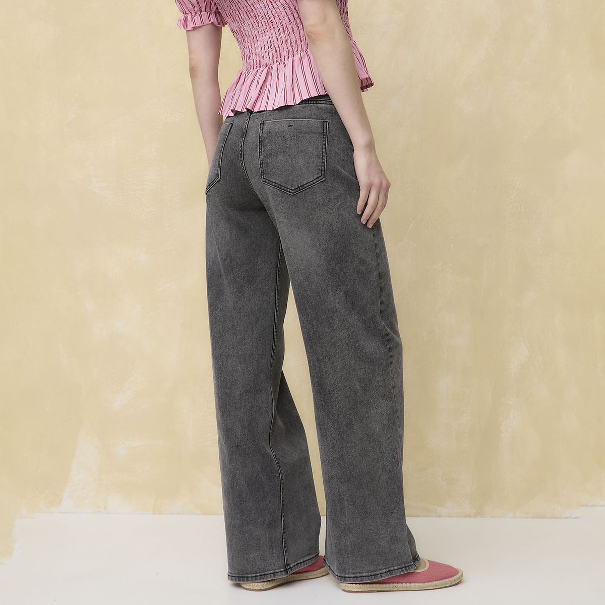 UNIVERSITY CLUB - Jeans Wide Leg Tiro Medio Mujer University Club