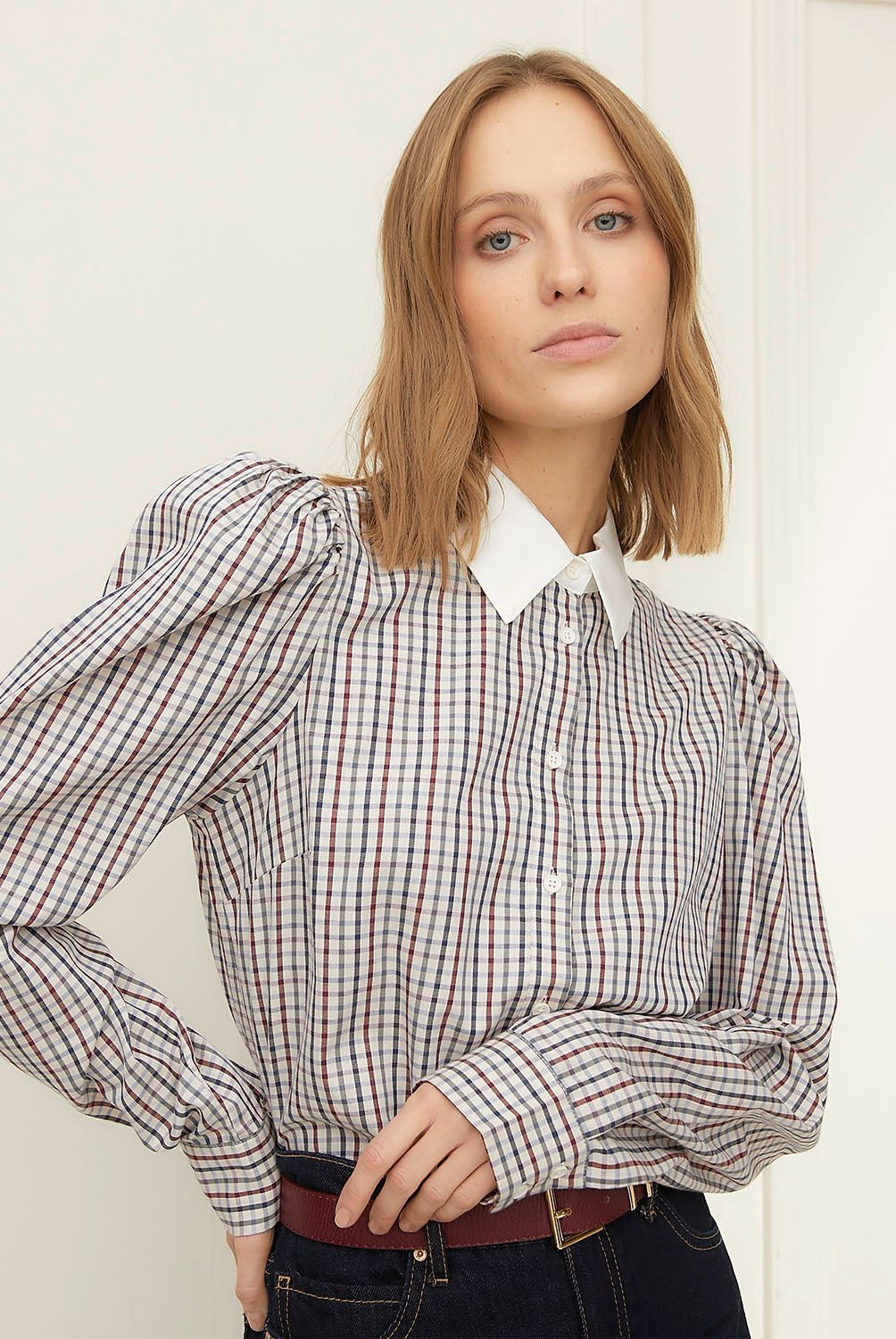 BASEMENT - Blusa Manga Larga Algodón Mujer Basement