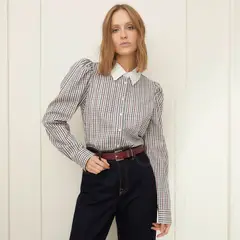 BASEMENT - Blusa Manga Larga Algodón Mujer