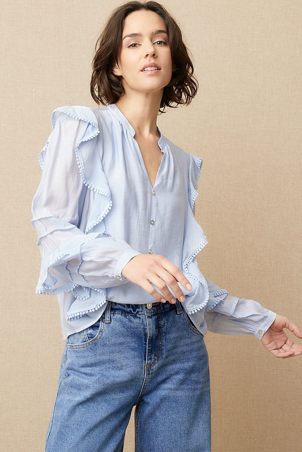 UNIVERSITY CLUB - Blusa Manga Larga Lyocell Mujer University Club