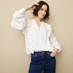 UNIVERSITY CLUB - Blusa Manga Larga Lyocell Mujer