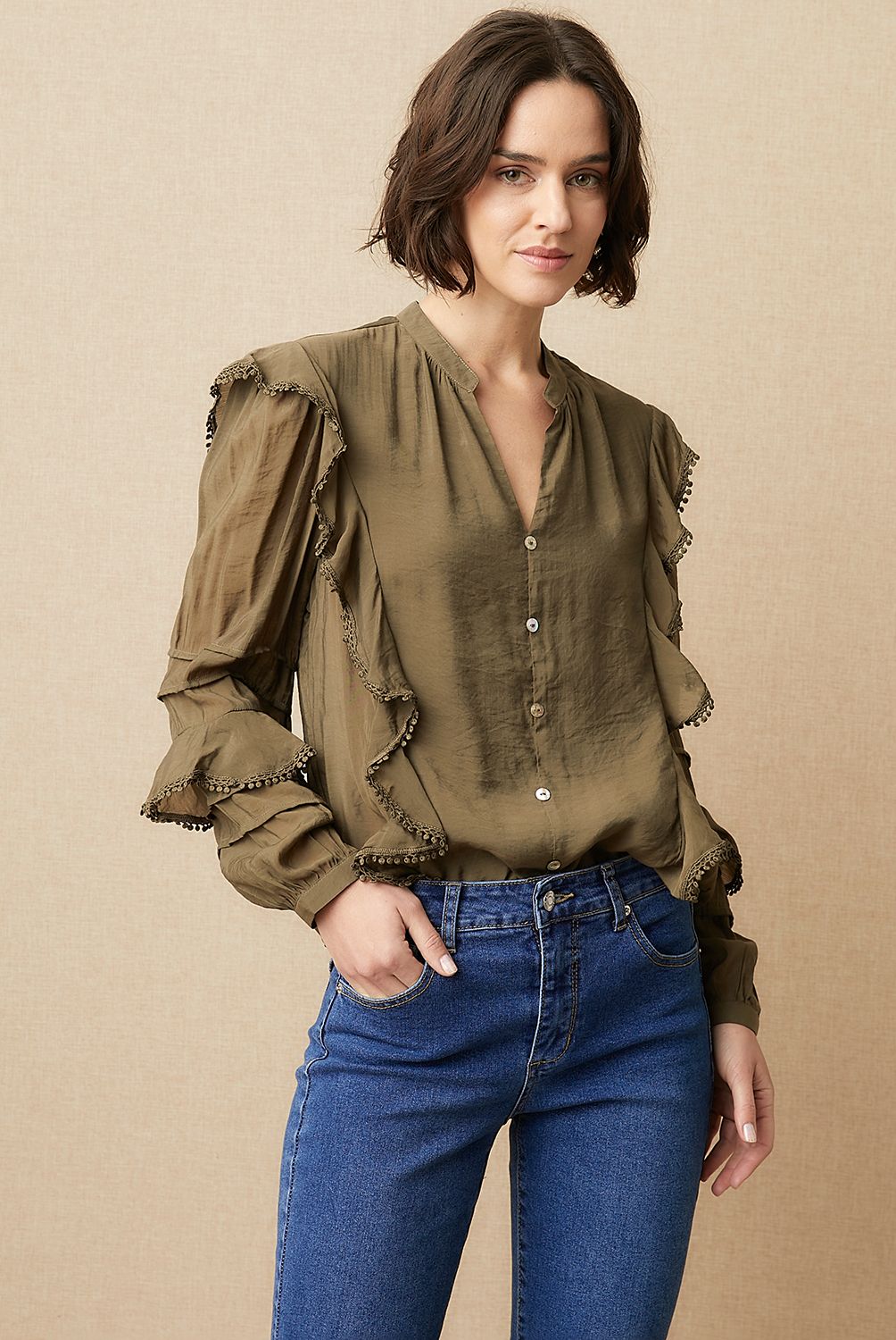 UNIVERSITY CLUB - Blusa Manga Larga Lyocell Mujer University Club