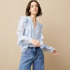 UNIVERSITY CLUB - Blusa Manga Larga Lyocell Mujer