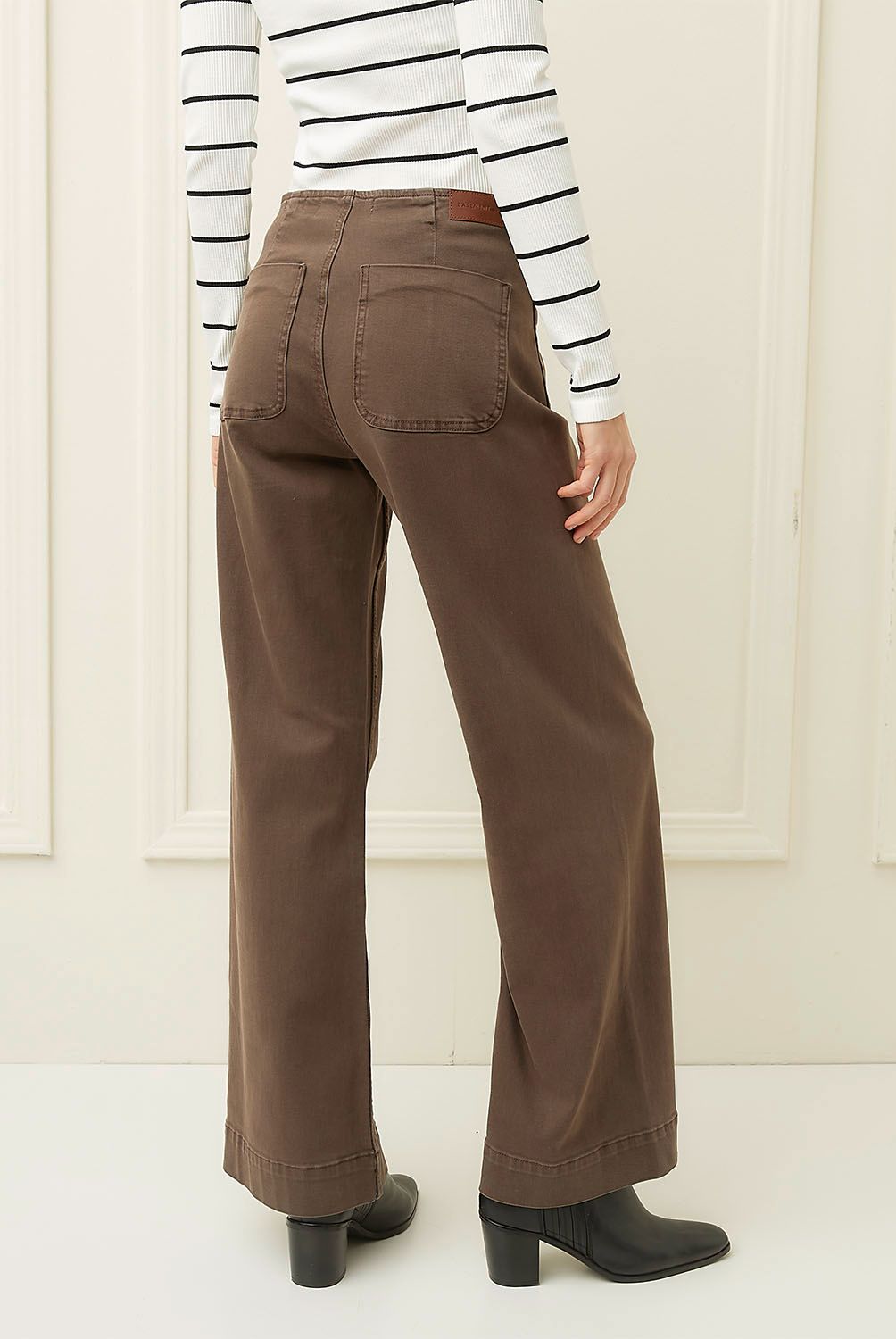 BASEMENT - Jeans Wide Leg Tiro Medio Mujer Basement