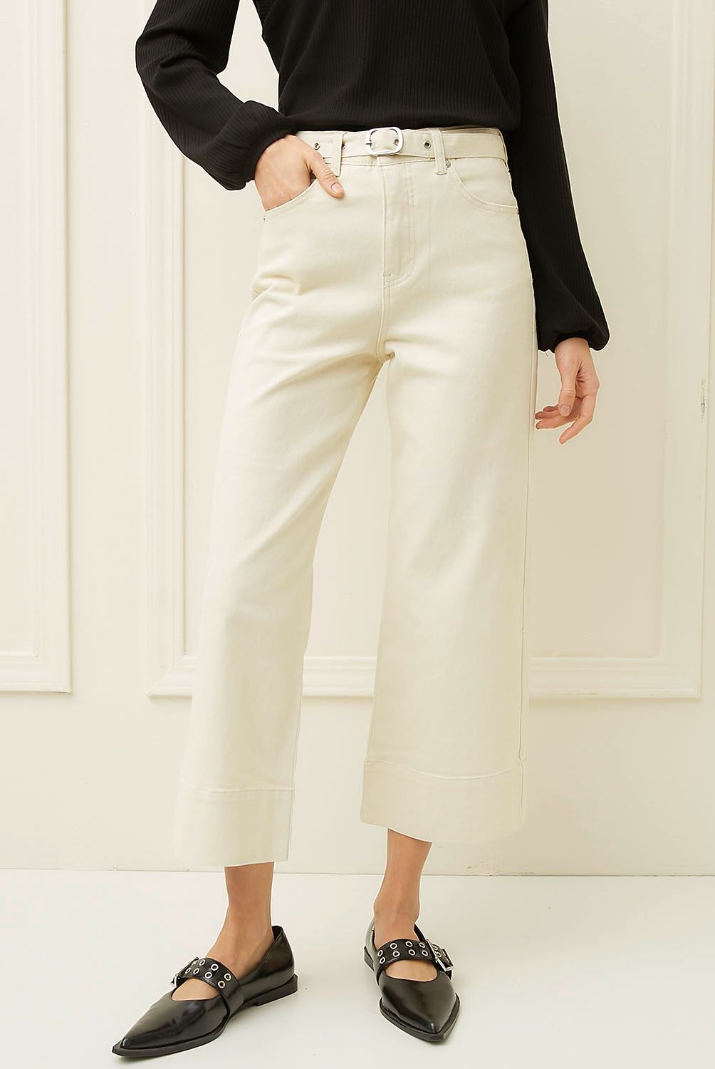 BASEMENT - Jeans Culotte Tiro Alto Mujer Basement