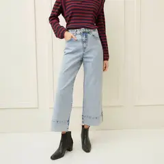 BASEMENT - Jeans Culotte Tiro Alto Mujer