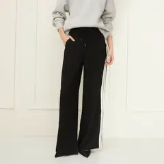 BASEMENT - Pantalón Wide Leg Tiro Alto Mujer