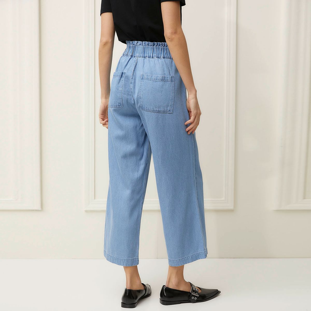 BASEMENT - Jeans Culotte Tiro Medio Mujer Basement