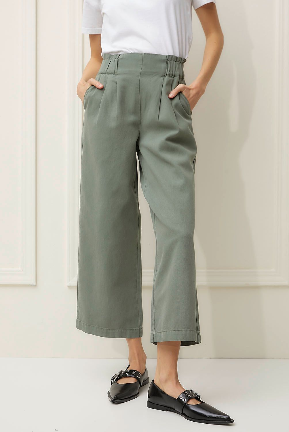 BASEMENT - Jeans Culotte Tiro Medio Mujer Basement