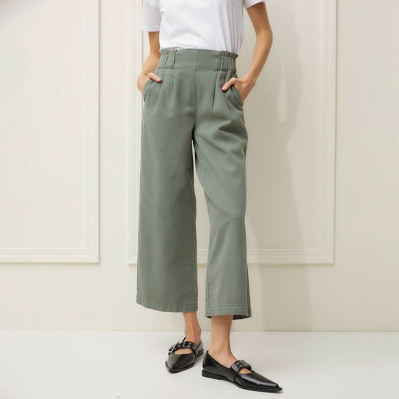 BASEMENT - Jeans Culotte Tiro Medio Mujer Basement
