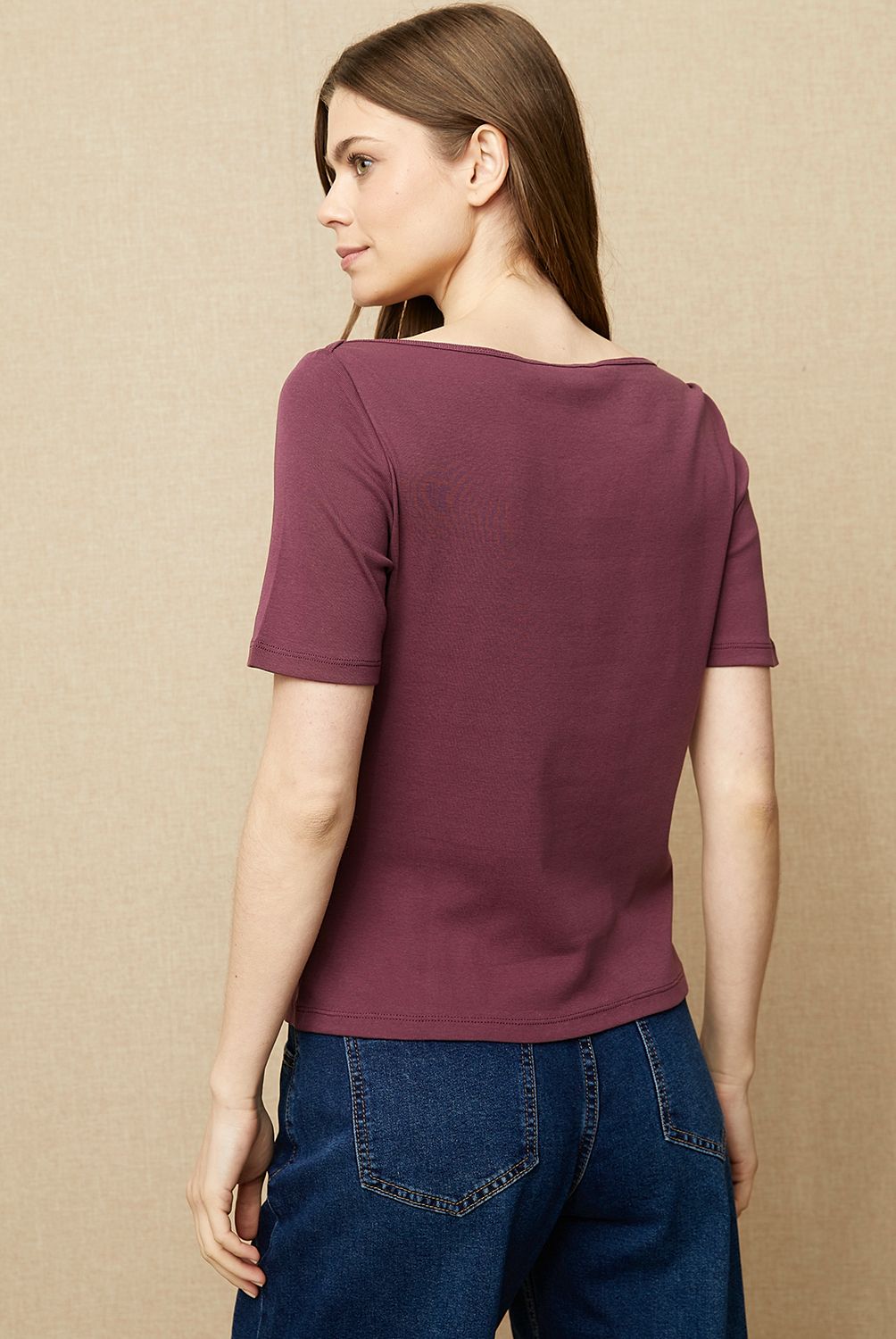 UNIVERSITY CLUB - Polera Manga Corta Algodón Mujer University Club