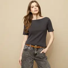 UNIVERSITY CLUB - Polera Manga Corta Algodón Mujer