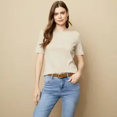 UNIVERSITY CLUB - Polera Manga Corta Algodón Mujer