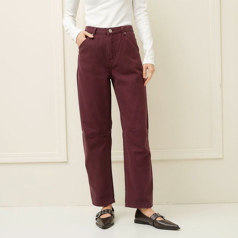 BASEMENT - Jeans Baggy Tiro Medio Mujer Basement