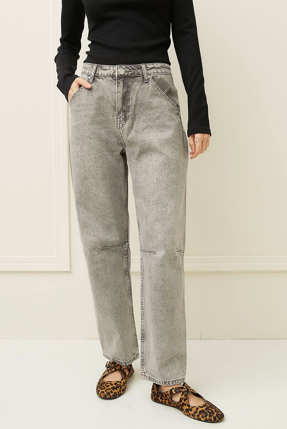 BASEMENT - Jeans Baggy Tiro Medio Mujer Basement