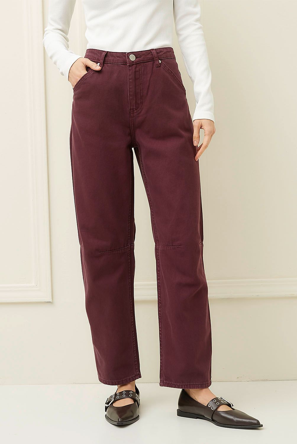 BASEMENT - Jeans Baggy Tiro Medio Mujer Basement