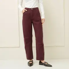 BASEMENT - Jeans Baggy Tiro Medio Mujer