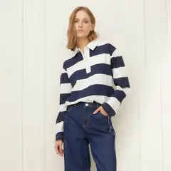 BASEMENT - Polera Lisa Manga Larga Mujer