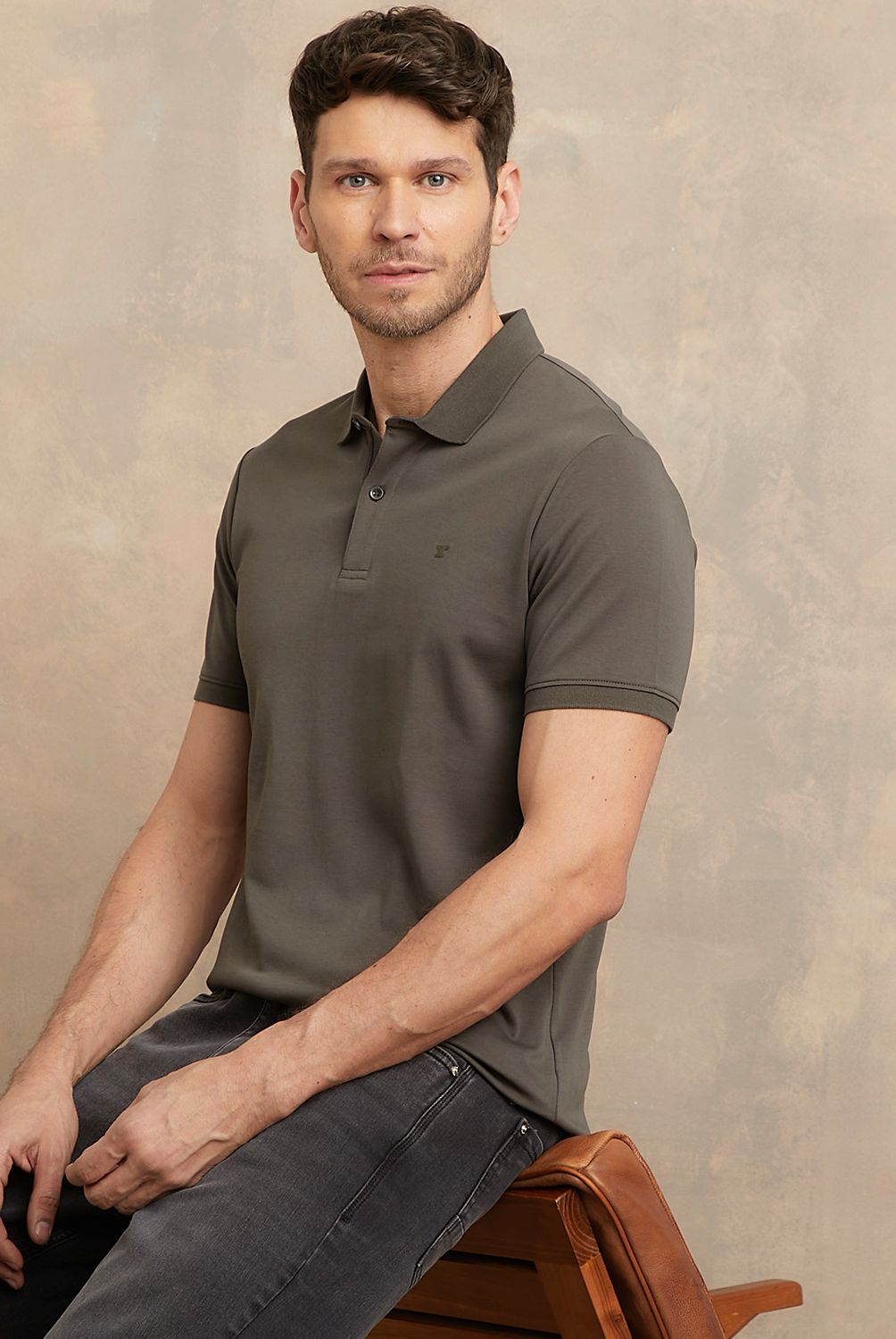 WOLF&HANK - Polera Manga Corta Cuello Polo Algodón Hombre Wolf&Hank
