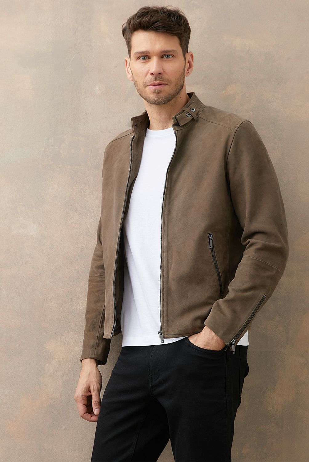 WOLF&HANK - Chaqueta De Cuero Hombre Wolf&Hank