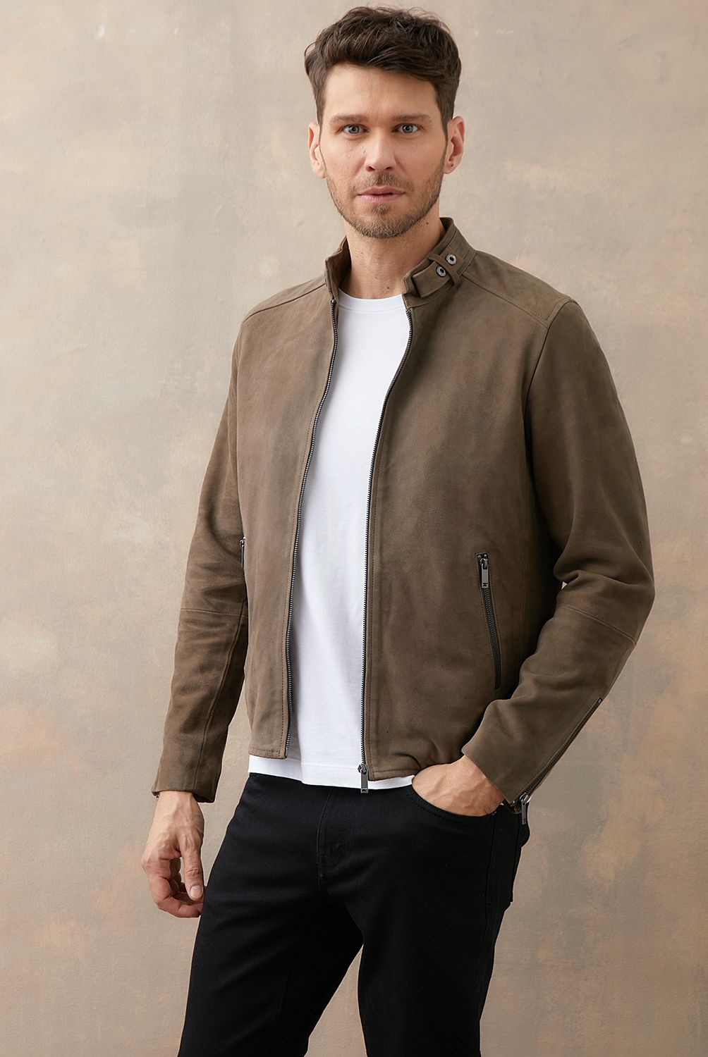 WOLF&HANK - Chaqueta De Cuero Hombre Wolf&Hank