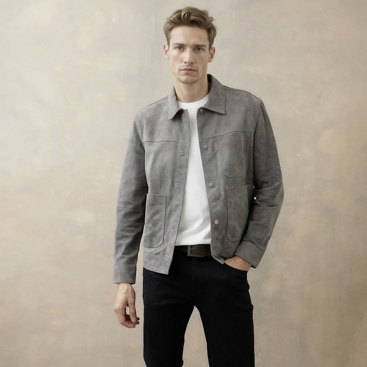 WOLF&HANK - Chaqueta De Cuero Hombre Wolf&Hank