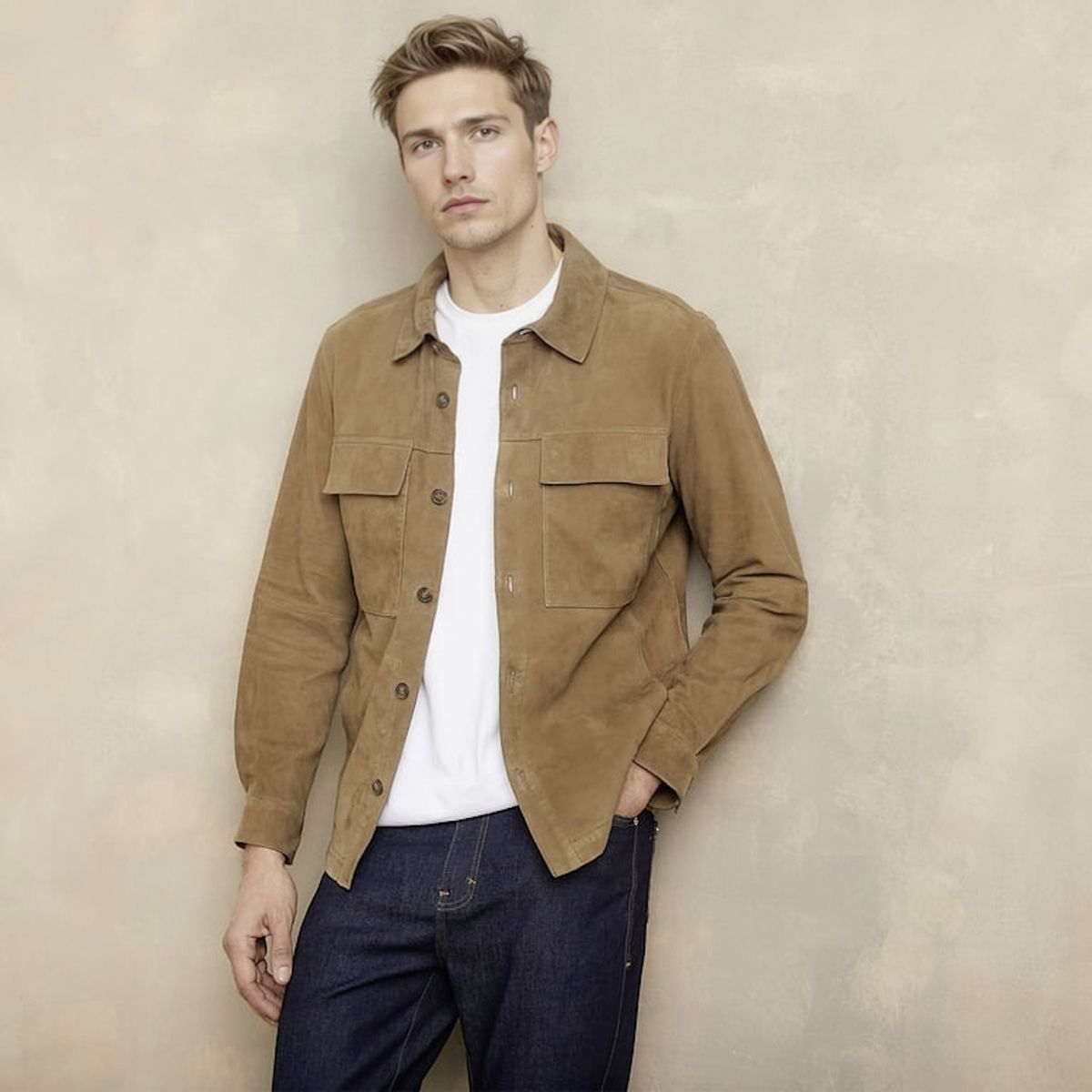 WOLF&HANK - Chaqueta De Cuero Hombre Wolf&Hank