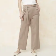 S COCCI - Pantalón Recto Tiro Medio Mujer