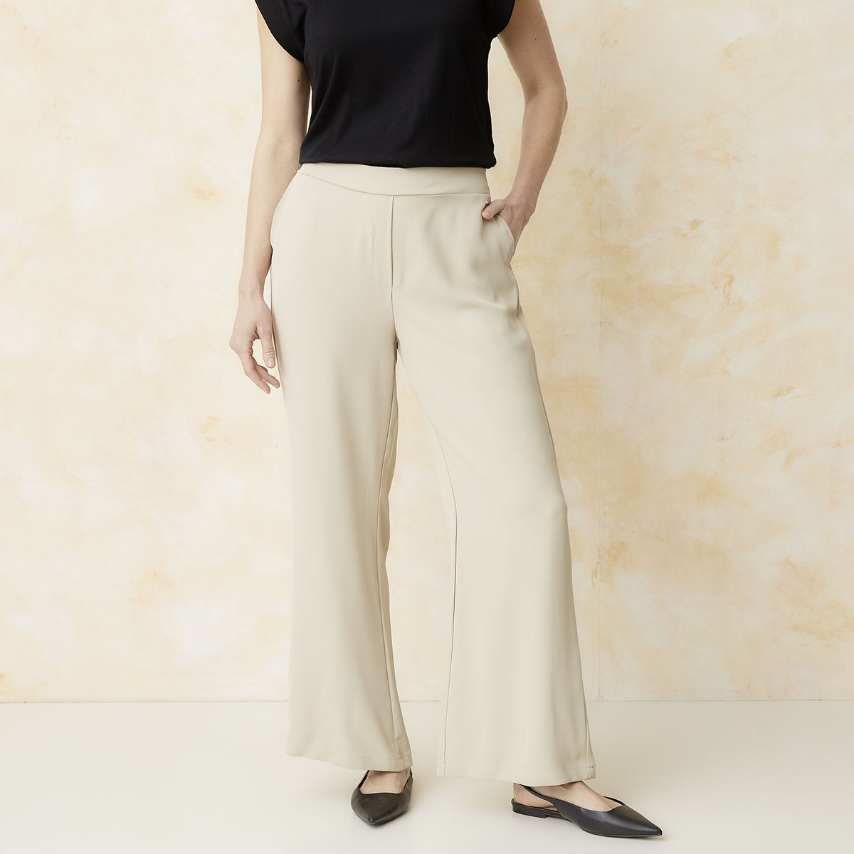 S COCCI - Pantalón Palazzo Tiro Medio Mujer S Cocci