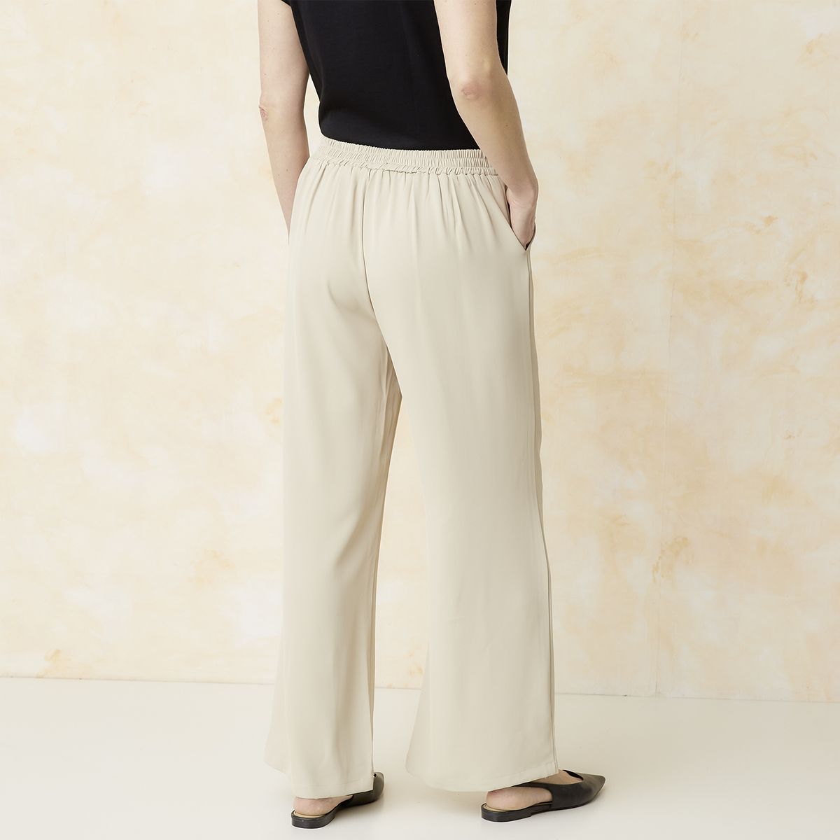 S COCCI - Pantalón Palazzo Tiro Medio Mujer S Cocci