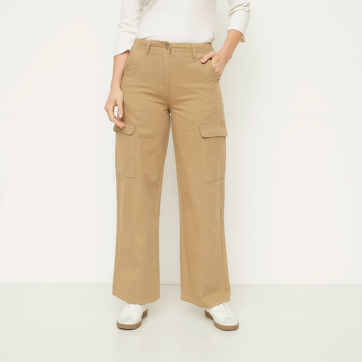 NEWPORT - Pantalón Cargo Tiro Alto Mujer Newport