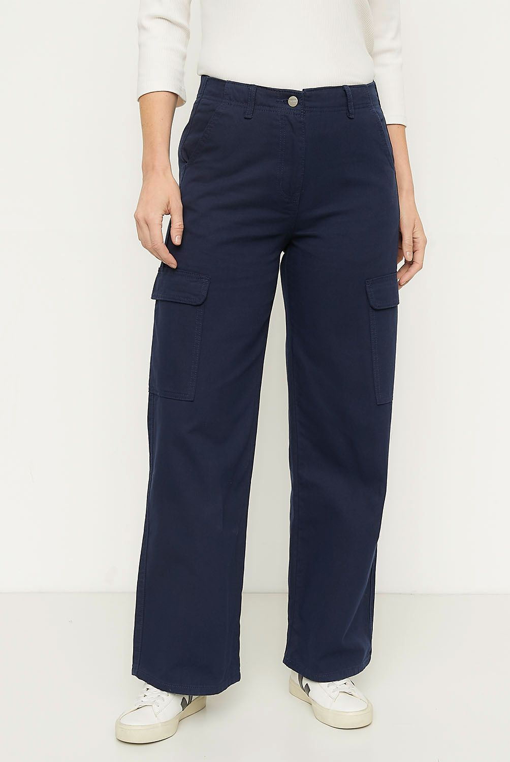 NEWPORT - Pantalón Cargo Tiro Alto Mujer Newport