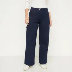 NEWPORT - Pantalón Cargo Tiro Alto Mujer