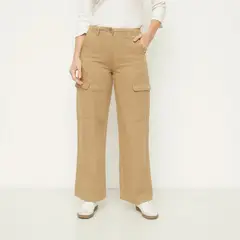 NEWPORT - Pantalón Cargo Tiro Alto Mujer