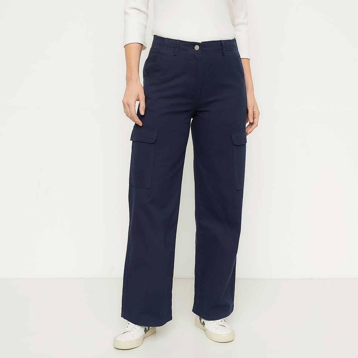 NEWPORT - Pantalón Cargo Tiro Alto Mujer Newport