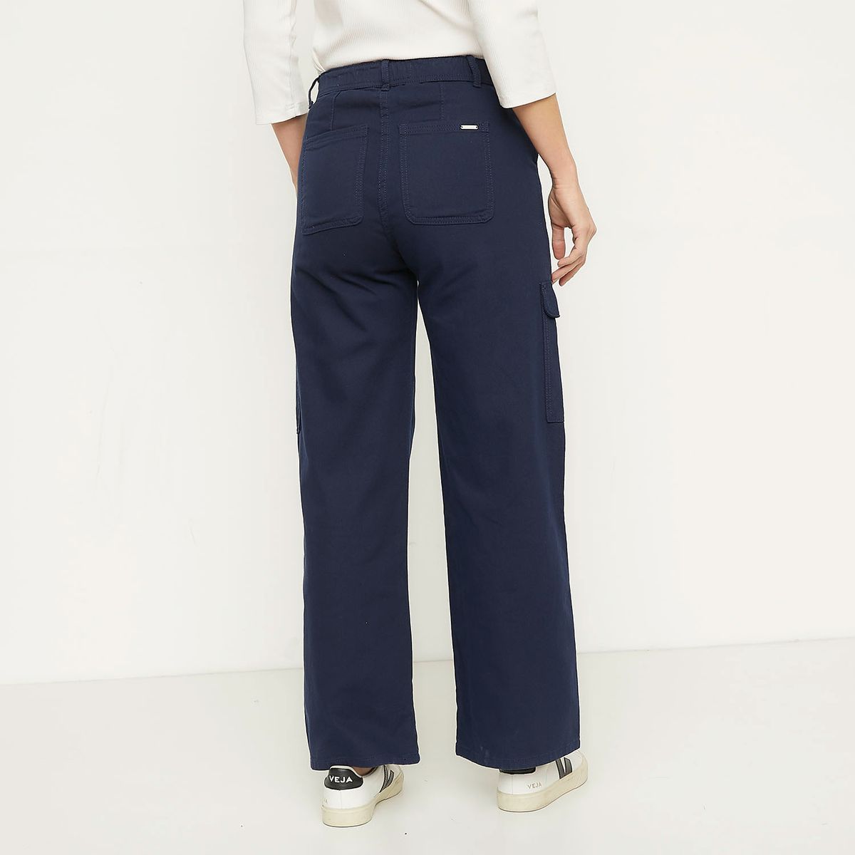 NEWPORT - Pantalón Cargo Tiro Alto Mujer Newport